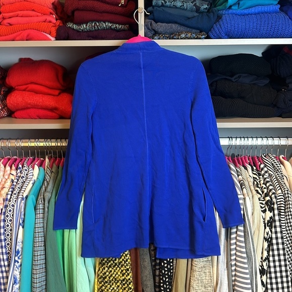 Talbots colbalt blue long sleeve open front cardigan size XS NWT - Picture 3 of 3